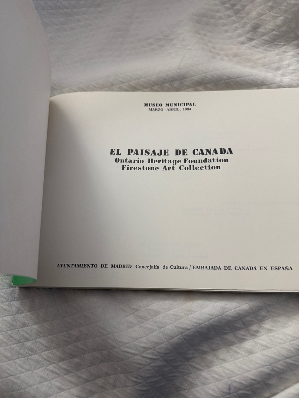 Rare! Vintage 1984 Canadian Art Exhibition Catalogue: "El Paisaje de Canada" - Picture 2 of 6